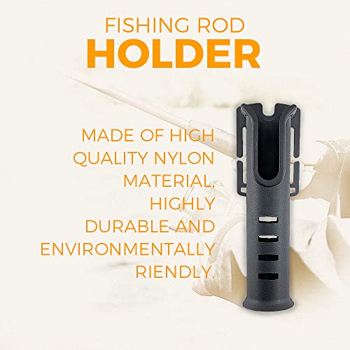 Yetaha Belt Rod Holder, 2 Pack Portable Waist Belt Fishing Rod Holder, Adjustable Pole inserter Fishing Rod Accessories for Surf Kayak Outdoor Fishing (Black) - color: Black