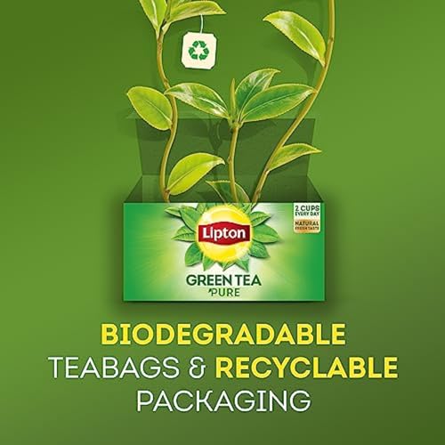 Lipton Peach Green Tea 6-Pack Flavored Tea Bags with Caffeine and Flavonoids, 120 Count Unsweetened Hot or Iced Tea Bags for Tea Lovers, Rainforest Alliance Certified - size: 120 Tea Bags (Pack of 6)
