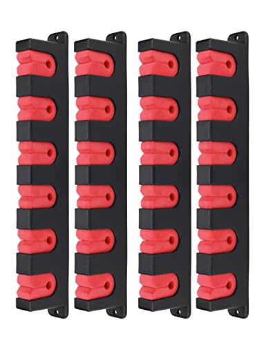 Horizontal Fishing Rod Rack Holders Wall-mounted Fish Pole Holder for Garage & Boat 6-Rod Storage Racks -1 Pair Rod Holder Rod Holder (2 Pair Horizontal Red) - color: 2 Pair Horizontal Red
