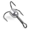 Snagging Weighted Treble Hooks, 5pcs Snagging Hooks Large Weighted Fishing Hooks Saltwater Treble Bunker Snag Hook for Tuna Swordfish Striper Halibut Trolling 5/0 6/0 8/0 10/0 - size: 6/0-1.25oz-5pcs