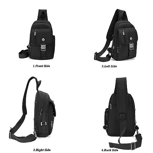 NICGID Sling Bag Chest Shoulder Backpack Crossbody Bags for Tablet Laptop Outdoor Hiking Men Women - color: Grey-016