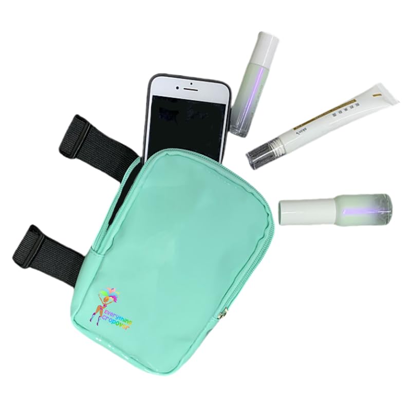 Glossy Thigh Bag | Carnival Leg Harness for Women | Outdoor Waist Pouch | J'ouvert Travel Leg Pack with Adjustable Straps | Mint Green - color: Mint Green