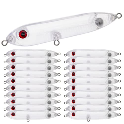 10pcs/20pcs Fishing Blanks Lures Kit Fishing Topwater Unpainted Swimbait Unpainted Crankbaits Hard Baits DIY Lure for Bass Salmon Trout Saltwater and Freshwater - color: B: 20pcs 0.35oz/10g