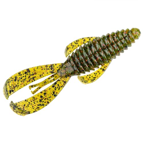 Strike King Rage Bug Fishing Lure, Soft Plastic Grub, Unique Design, Subtle Action - color: Watermelon Seed with Red Flake