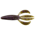 Berkley PowerBait Pit Boss Fishing Soft Bait - color: Green Pumpkin Purple Fleck, size: 4" (8 Count)