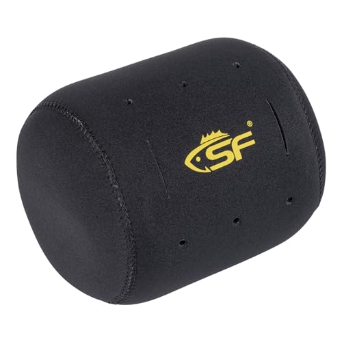 SF Neoprene Conventional Reel Covers Round Reel Case Protective Cover Shield Pouch, XXS/XS/S/M/L/XL/XXL Size, Black - color: Black-1Pcs-XL