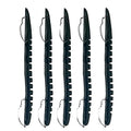 DeLong Lures – Made in USA 6" Bass Fishing Worms, Pre-Rigged Weedless & Unrigged Soft Plastic Baits, Anise-Scented Durable Lures for Freshwater & Saltwater - color: Black