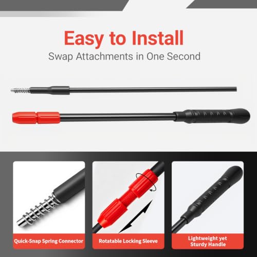 UPETTOOLS Aquarium Clean Tool 6 in 1 Fish Tank Cleaning Kit Algae Scraper Scrubber Pad Adjustable Long Handle Fish Tank Brush Cleaner Set