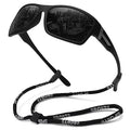 STORYCOAST Polarized Sports Sunglasses for Men Women Unbreakable Frame Cycling Fishing Driving - color: Black Frame-gray Lens