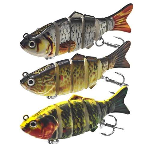 Fishing Lures for Freshwater and Saltwater，Lifelike Swimbait Lures for Bass Trout Pike，Amazing Fishing Gifts for Fishman - size: A3-3.8''0.045lb