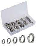250pcs Fishing Split Rings Assortment Kit, Stainless Steel Double Flat Wire Snap Ring Lure Tackle Connector