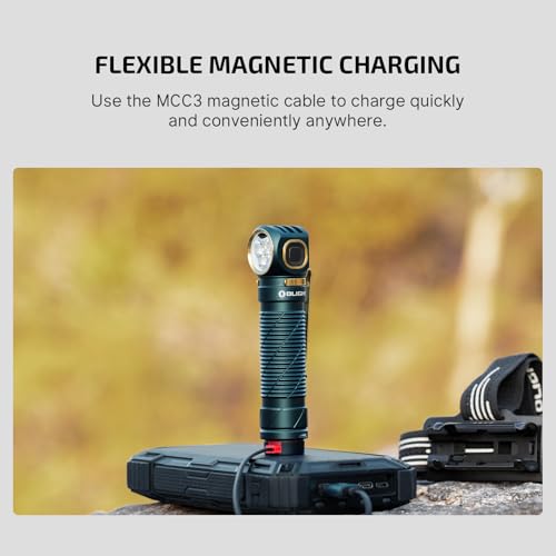 OLIGHT Perun 3 Rechargeable Headlamp Flashlight, 3000 Lumens LED Headlight with Red Light, Waterproof Head Lamp with Headband for Outdoor Camping, Hiking, Working (Dream Blue) - color: Dream Blue