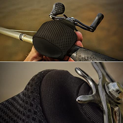 SF Low Profile Casting Baitcast Reels Cover Case Reel Pouch Glove for Fits 50 100 200 300 Series Baitcaster - color: Baitcast 300 Series/ Black