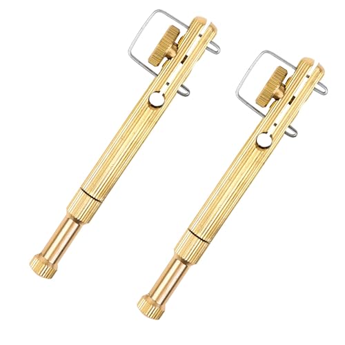 Fishing Line Hook Knot Tying Tool, 1pcs/2pcs Copper Practical Knot Line Tying Knotting Tool Portable Fast Fishing Tie Hook - color: yellow-2pcs