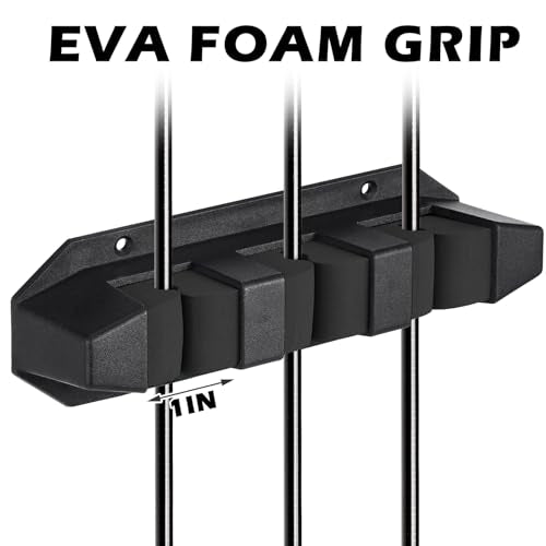 Sratte 4 Pcs Rod Holders for Fishing Boat Wall Mount Fishing Pole Holders Horizontal EVA Foam Garage Rod Rack Summer Boat Accessories for Men Gifts - color: Black, size: 7.8 Inch