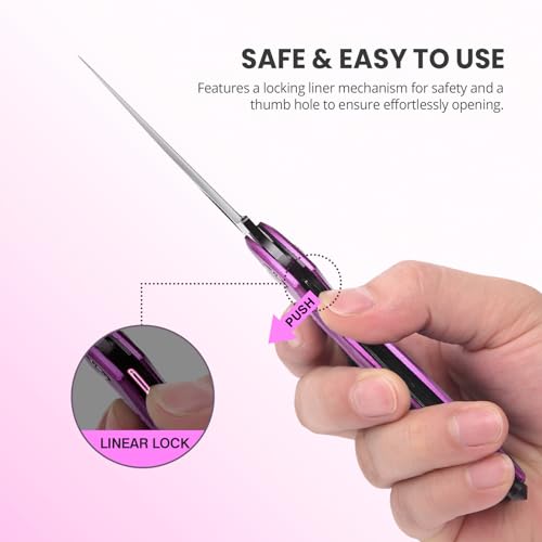 FUNBRO Pink Multitool Carabiner, Stocking Stuffers Gifts for Mom Women Wife, 6-in-1 Keychain Multi Tools with Window Breaker, Bottle Opener and Screwdriver, EDC Gear Gadget for Camping Hiking - color: Pink