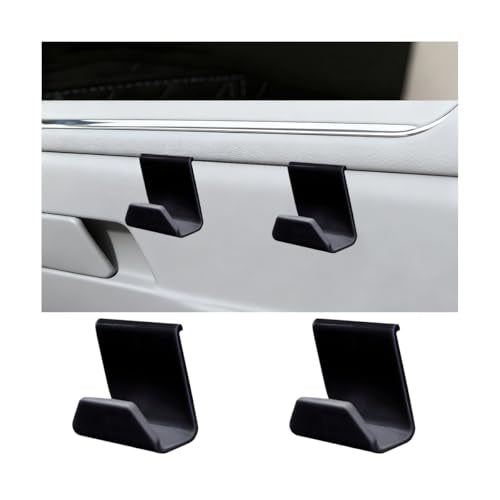 2PCS Car Co-Pilot Glovebox Hooks, Front Passenger Seat Glovebox Storage Hanger for Purse Key Umbrella Cable, Multifunctional Glove Compartment Holder Organizer Hook, Universal Fit (Black) - color: Black