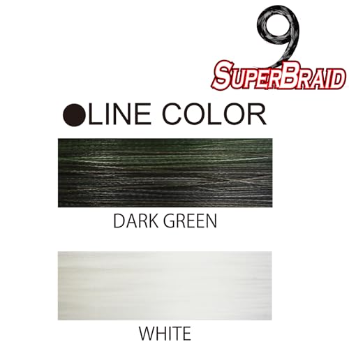 YO-Zuri SUPERBRAID 9 - Floating Braided Fishing LINE - color: Dark Green, size: 150 YD