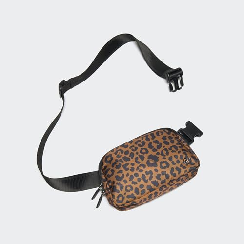 Pander Two Way Zipper Fanny Pack Nylon Everywhere Belt Bag for Women, Water Repellent Waist Packs, Crossbody Bags with Adjustable Strap (Midnight Leopard) - color: Midnight Leopard