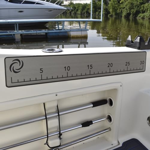 30" Fish Ruler for Boats, 32x5 EVA Foam Measurement Board with Peel and Stick Adhesive Backing, Easy-to-Read Fish Sizing Ruler for Boats, Yachts, Kayaks, and Personal Watercraft (Gray) - color: Gray