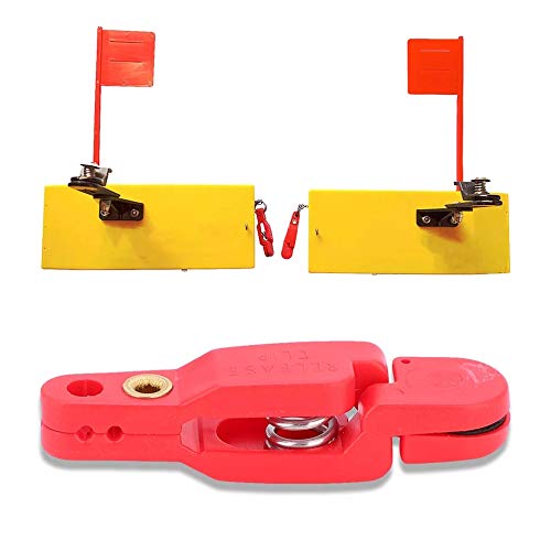 Heavy Tension Snap Release Clips for Weight Planer Board Kites Downrigger Trolling Fishing - size: 6Pcs