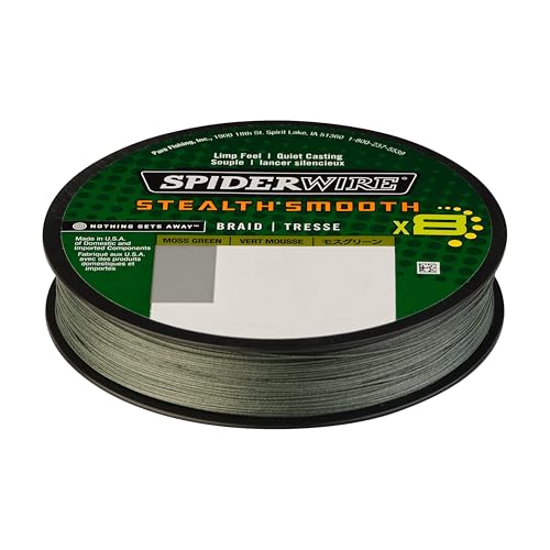 SpiderWire Stealth Braid Fishing Line - color: Moss Green - Stealth Smooth, size: 200yd, style: 8lb Break Strength