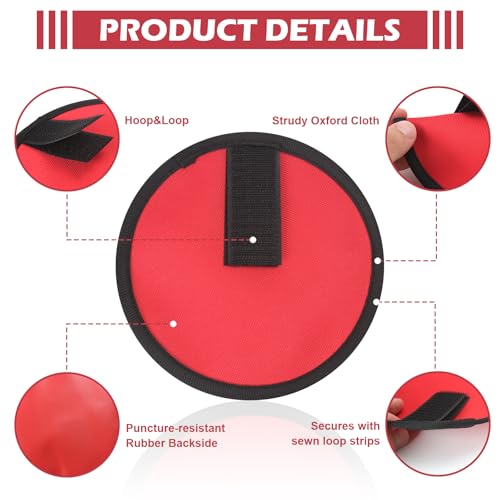 Fishing Lure Covers 8 Pack Fishing Lure Wraps Durable Fishing Hook Cover Bait Storage Protectors 6" Lure Shield Guard Protector to Keep Fishermen Safe for Rod (Red) - color: Red