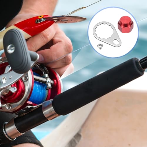 Fishing Reel Screw Nut Caps, Right Handle Knob Locking Plate Nut Replacement Parts - color: Red, size: M7
