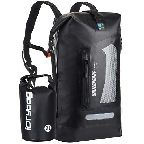 IDRYBAG Waterproof Backpack for Men 20L/30L/40L, Floating Dry Bag Kayak, Dry Backpack Hiking - color: Black, size: 20L