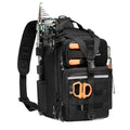 BASSDASH Convertible Fishing Backpack Sling Bag with Rod Holder, Adjustable Tactical Water-Resistant Tackle Storage Pack FP07 - color: Black, size: Standard