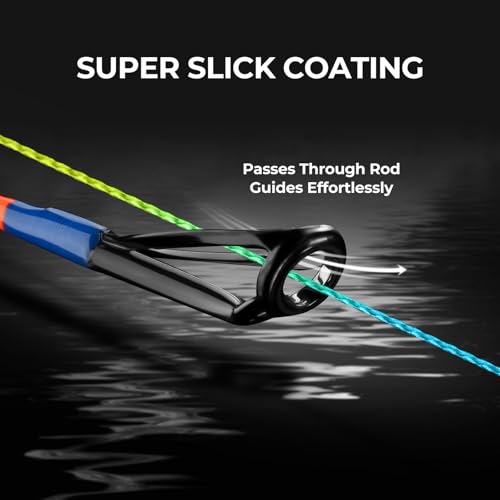 KastKing SuperPower Braided Fishing Line - Abrasion Resistant Braided Lines – Incredible Superline – Zero Stretch – Smaller Diameter – A Must-Have! - color: X4-Camo Aqua, size: 8LB(150 Yds)