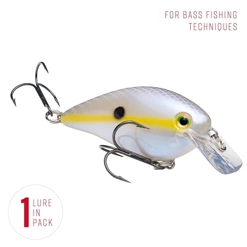 Strike King KVD 1.5 Hard Knock Fishing Lure, 3/8 oz, 3D Lifelike Eyes - color: 598 - Chartreuse Shad, size: 1.5-Ounce