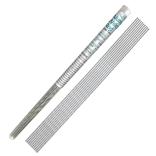 Aluminum Brazing Rod 1/16 For Propane Torch, Flux Core Aluminum Brazing Rods NO NEED Flux, Aluminum Repair Simple Solution 20 rods (13" Length) - color: Aluminum 20 Rods, size: 1/16“ Brazing