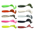 Eupheng Twist Tail Swimbait Fishing Lure, 2.3in/2.7in/4in/5.5in 100PCS Grub Saltwater Fishing Soft Bait Trailer for Bass Crappie Fishing - size: 2.3 inches - 100 PCS