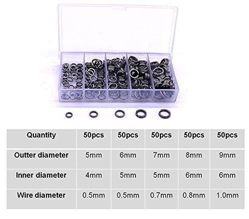 250pcs Heavy Duty Small Stainless Steel Split Rings and Split Ring Pliers, Open Jump Rings and Fishing Plier Tool Kit for Saltwater Fishing Lure Connector, Jewelry Making Findings, Small Key Rings - color: Split rings & Pliers_252pcs