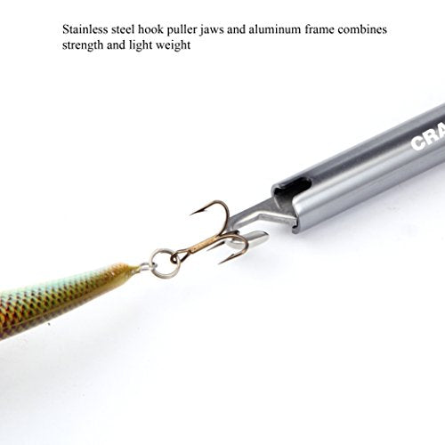 Fishing Hook Remover, Aluminum Fish Hook Remover Tool, Fish Hook Remover Tool Fishing Accessories 9.6in - color: gun metal