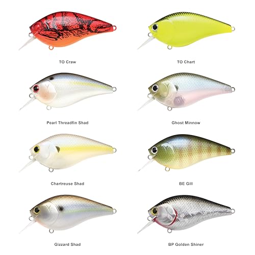LUCKY CRAFT LC 2.5 Silent Crankbait Fishing Lures, 2-3/8” Squarebill Crankbait, Bass Lures, Floating 4ft Depth Hard Bait, Champion Freshwater Fishing Gear and Tackle Box Accessories - color: 428 Citrus Citrus