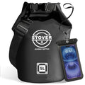STOVER 5/10/25/30/40/55L Waterproof Dry Bag, Small Lightweight Roll Top Dry Bag Backpack w/Waterproof Phone Case, Kayaking, Travel, Hiking, Fishing, Tubing, Camping, the Beach, Men/Women (Black) - color: 5l Black, size: 5L