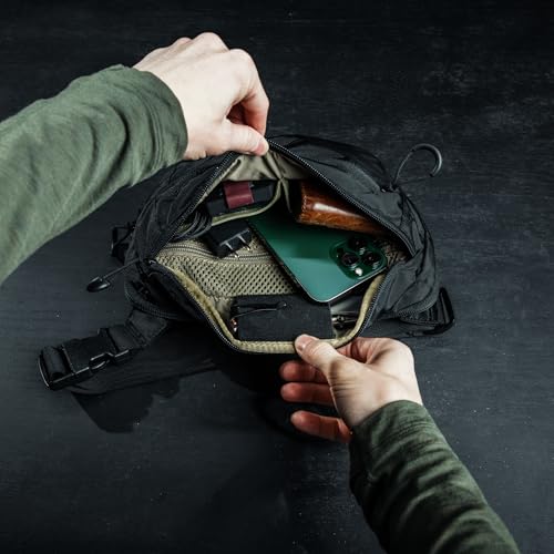 Eberlestock Bando Bag - Tactical Men's Fanny Pack w/Adjustable Waist Belt, Zippered Pockets, Compact Lightweight Belt Bag - color: Multicam, size: X-Large