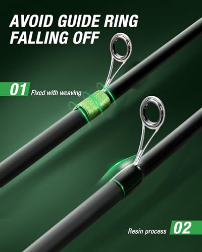 Ghosthorn Fishing Rod and Reel Combo Graphite Telescoping Fishing Pole Portable Travel Kit with Carrier Bag for Freshwater Saltwater - size: 6 ft, style: 2pack Full Kit With Carrier Case