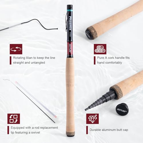 Goture 12ft Tenkara Rod Combo 24T 30T Carbon Fiber Backpacking Fly Fishing Kit with 30 Flies Tippet and Storage Bag - color: 12FT Fishing Rod Tenkara II - Portable Soft Bag Practical Version