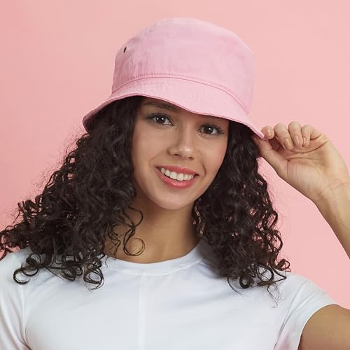 Cotton Bucket Hat Packable Sun Hat – Unisex Summer Travel Beach Fisherman Hat for Men Women Outdoor Fishing Hiking - color: Black, size: Large-X-Large