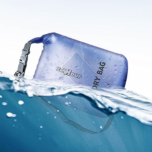 Waterproof Dry Bag - Roll Top Transparent Storage Bag,2L/5L/10L/20L,Suitable for Traveling, Swimming, Kayaking, Camping, Fishing, Rainy Day Trips - color: Blue, size: 10L