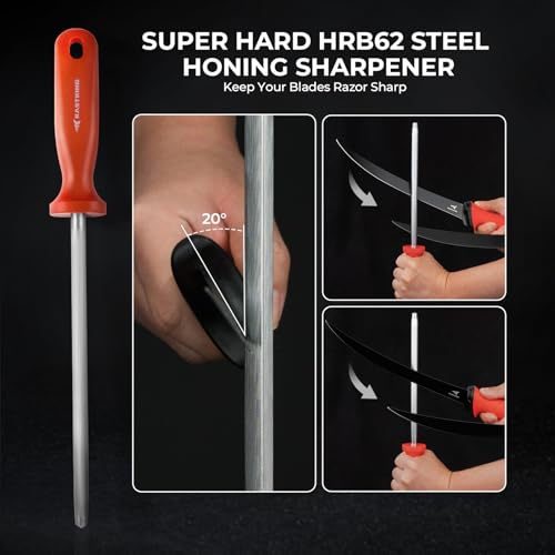 KastKing Intimidator Fillet Knife Set – G4116 German Stainless-Steel Blades, Non-Slip Handle, Includes Folding Fillet Board, Fish Scaler, Rubber-Coated Gloves, Honing Rod, and Durable Storage Bag, Fishing Gear and Gifts for Men - color: Fish Cleaning Kit