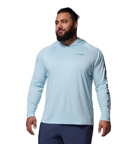 Columbia Men's PFG Terminal Tackle Hoodie - color: Marine Light/Nocturnal Logo, size: Large