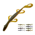 Wild Lizard Soft Plastic Lure, 5.5 Inch Scented Creature Bait for Bass Fishing, Active Legs & Tail, Dense Salt Body for Natural Sink, Ideal for Texas & Carolina Rig, 10-Pack - color: Pumpkin Brown