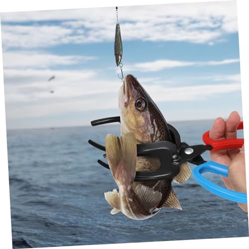 BESPORTBLE 3 Claw Fish Gripper, 2Pcs Metal Fishing Pliers Gripper Multifunctional Fish Control Clamp Fish Grabber Tool for Catch Most Freshwater Fish Fishing Accessories