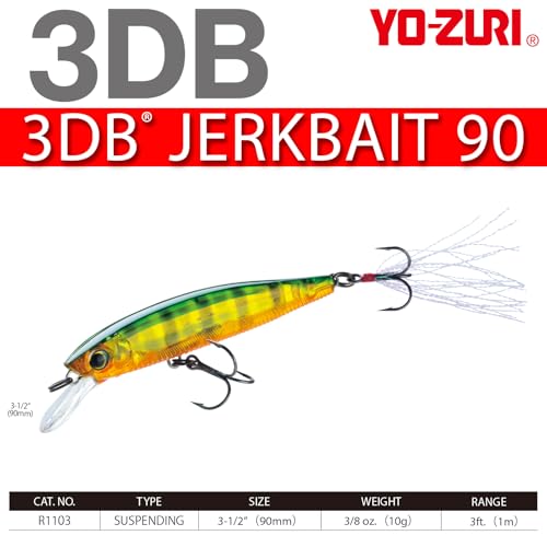 YO-Zuri Bath Lure 3DB Jerkbait (SP) 90mm Color: Pearl Brown Trout