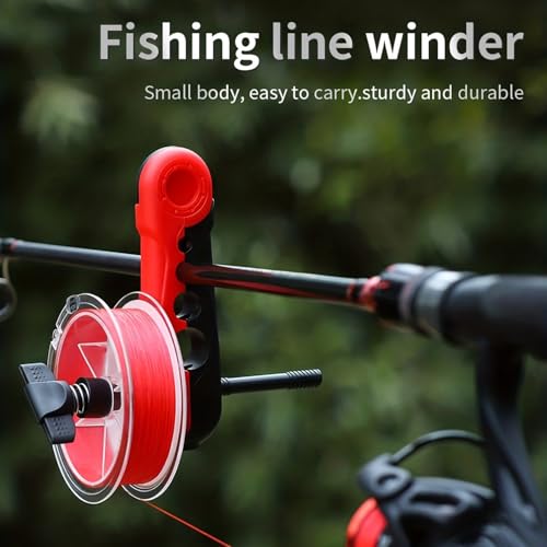 Fishing Line Winder Portable Reel Spooler Machine Adjustable Tension Single-Person for Spinning, Baitcasting, Carp Fishing - color: Blackblue