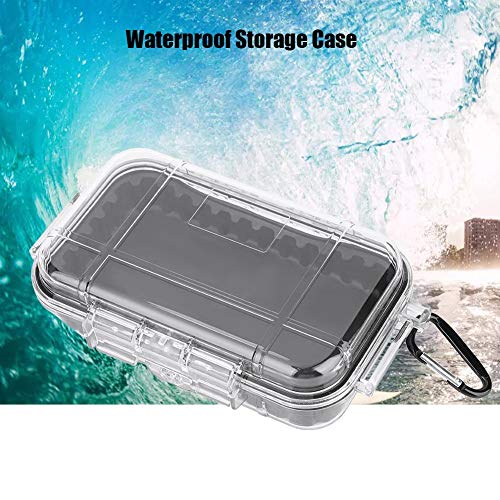 Storage Case - Diving Survival Transport Box with Removable Interior Rubber Cushion - Compatible with Kayak, Hiking, Fishing - Transparent